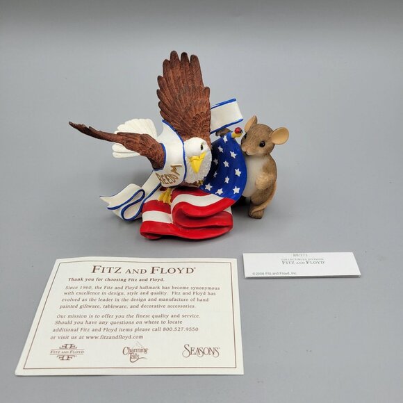 Charming Tails FREEDOM Patriotic American Figurine 89/371 - Picture 2 of 11